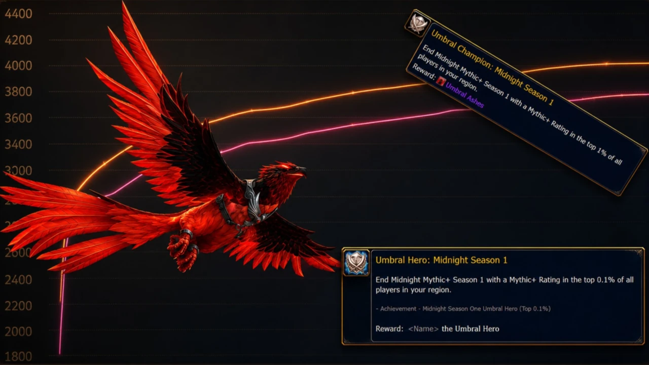 WoW Midnight Season 1 Mythic+ Cutoffs: Current Umbral Champion and Umbral Hero Ratings