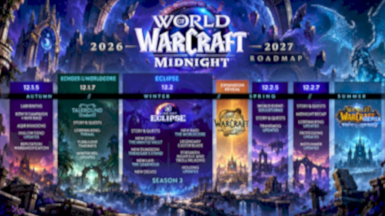 WoW Midnight 2026-2027 Roadmap: Eclipse, Talebound, WotLK Remix and More