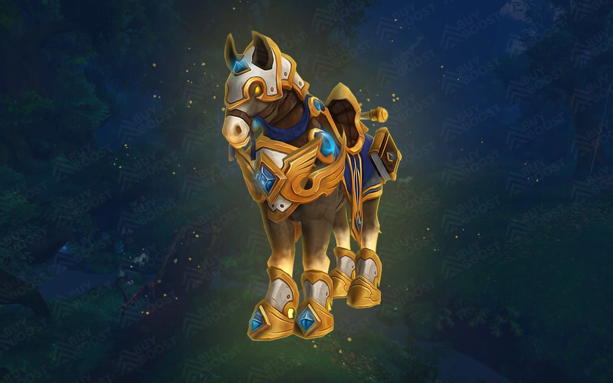 Glowing Reins of the Golden Charger Mount